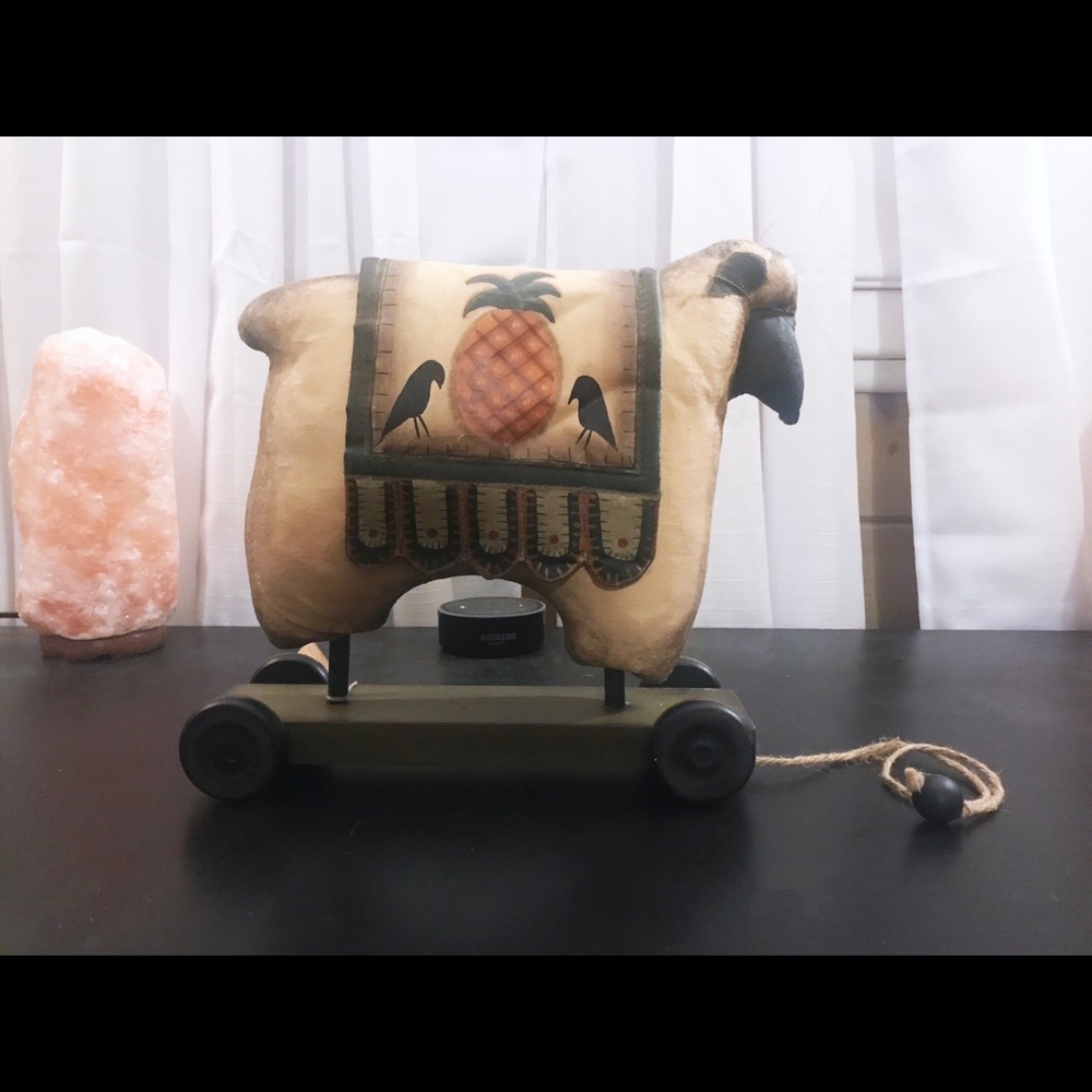 Farmhouse Decor Sheep with Pull